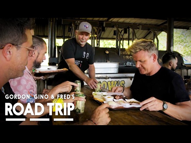 Gordon Ramsay Tastes The Best Texan BBQ In The World | Gordon, Gino and Fred: Road Trip