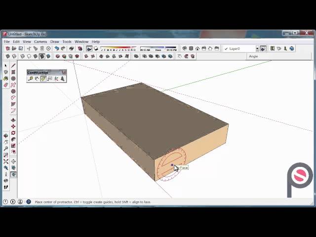 SketchUp - How to use the Protractor Tool