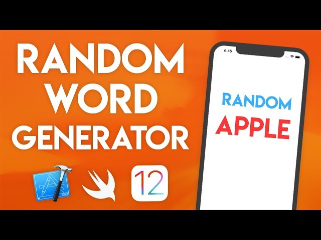 Swift 4.2 Xcode Tutorial - Random Word Generator - iOS 12 Geeky Lemon Development