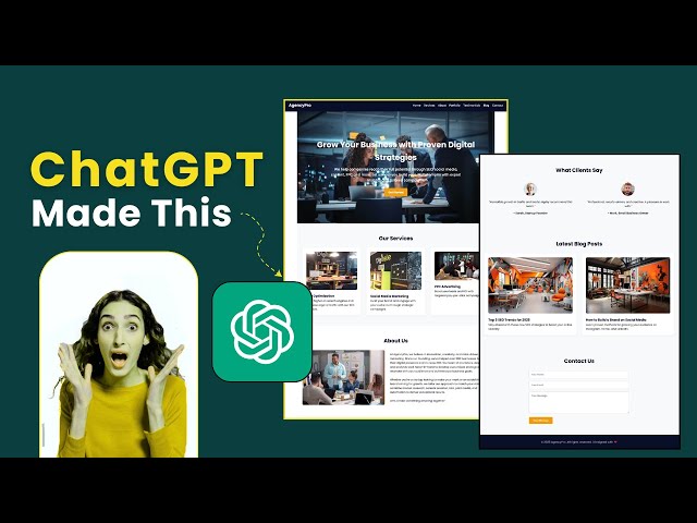How To Create Website Using ChatGPT | Website Design With AI | HTML, CSS & JavaScript Website