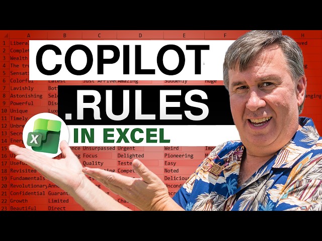 Copilot .rules Debut in Excel: Workbook Rules Replace Custom GPTs  - 2740