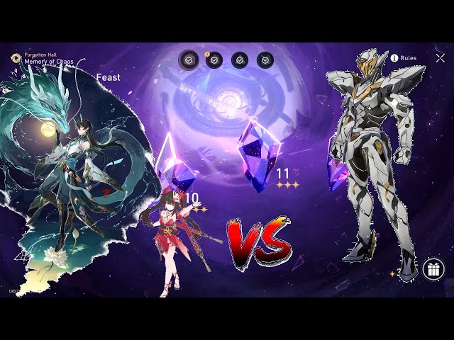 DHIL Hypercarry against Sam / BS and Kafka DoT - Memory of Chaos 2.0.2 - Stage 12