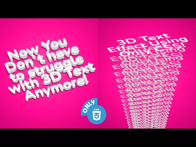 3D Text Using CSS ONLY - Push CSS limits to the Max