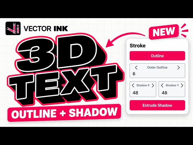 How to Make 3D Text in Minutes (Outline + Shadow Effect)