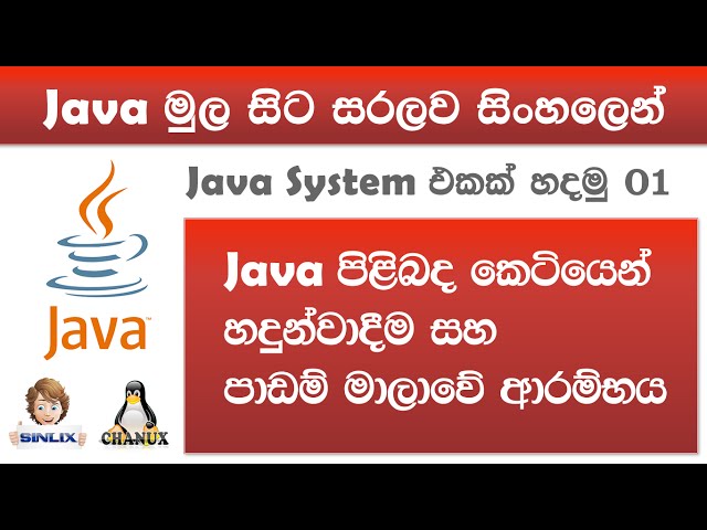 Sinhala Java with Netbeans Lesson 01 by Chanux