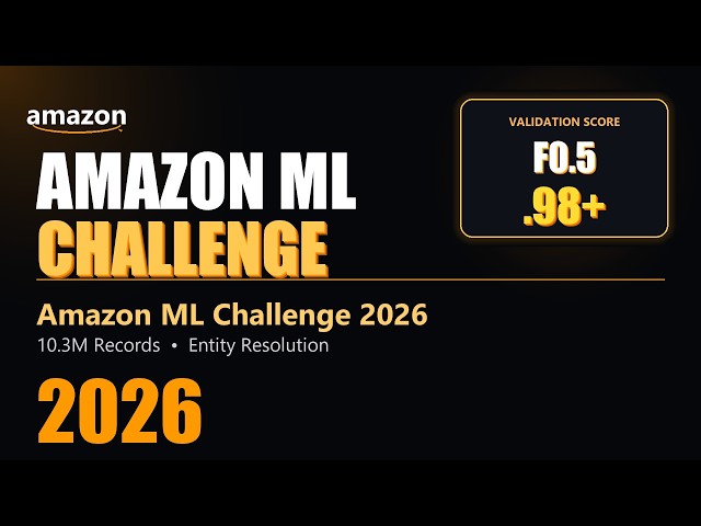 Resolving 10.3 Million Records: Amazon ML Challenge 2026 Full Architecture Walkthrough