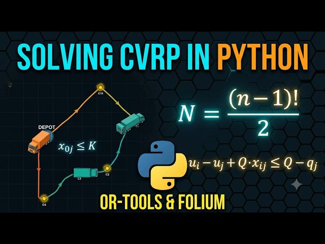 Solving CVRP in python : from mathematical theory to google maps simulation