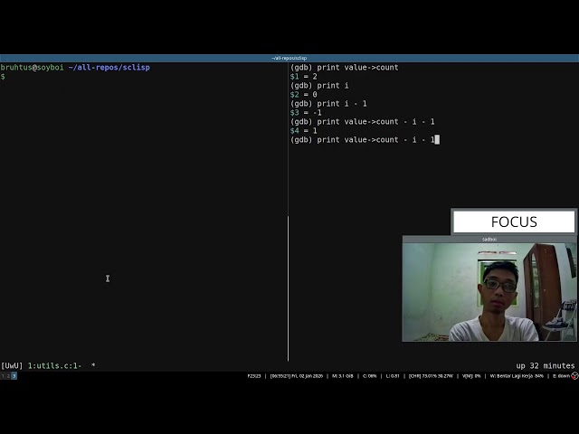 Study with me: learn C programming language by building our own lisp (Part 108)