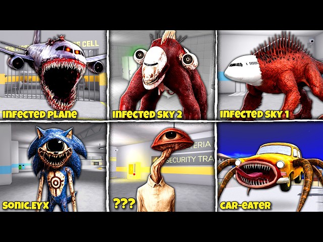 INFECTED SKY UPDATE! What if I BECOME CAR EATER, SONIC.EYX,... in BARRY'S PRISON RUN! New Scary Obby
