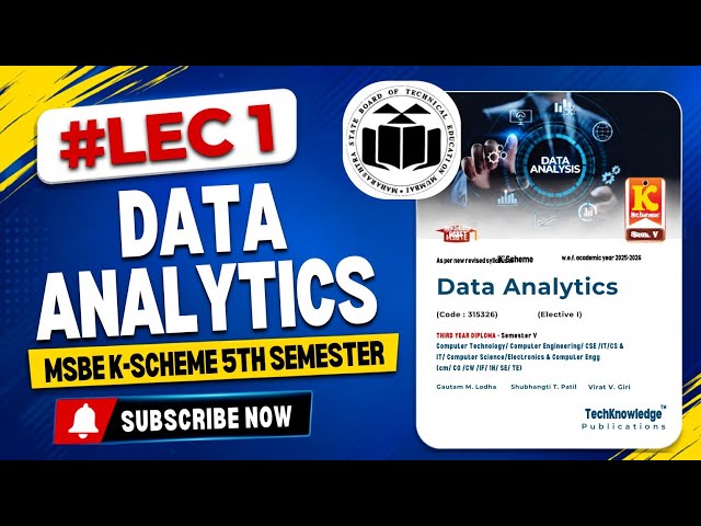 Data Analytics Unit 1| MSBTE K-Scheme| Diploma 5th Sem|CO/IT#datascience #dataanalytics #dataanalyst