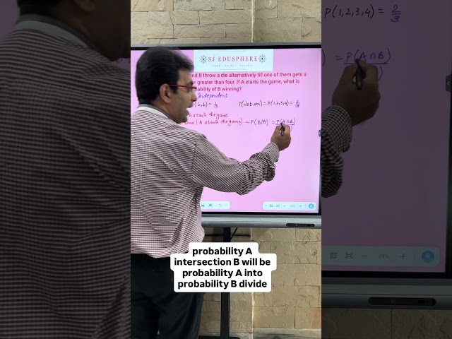 #Probability of person B winning the game when A rolls the die first #SJEduSphere #LearnSolveSucceed