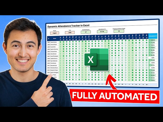 Make an Automated Attendance Tracker in Excel + Free Template