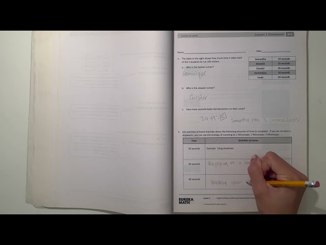 Eureka Math Grade 3 Module 2 Lesson 1 Homework | #mathwithaubrey #answers
