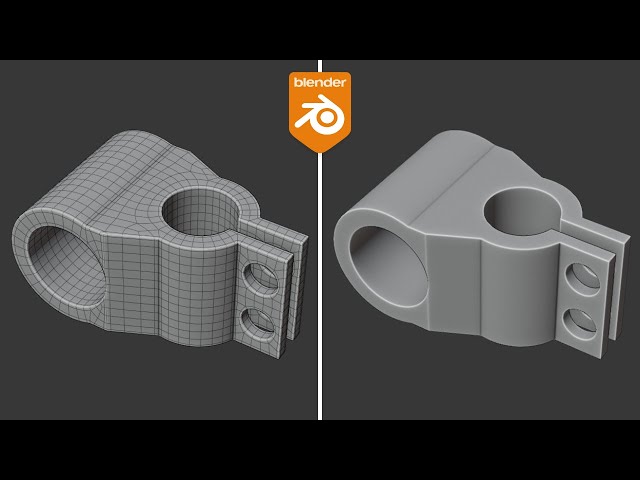 Blender Practice – Modeling a Mechanical Pipe Clamp Mount