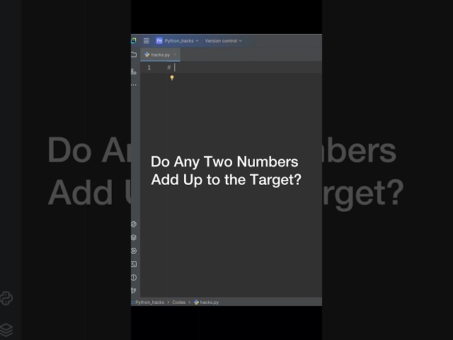 Find Two Numbers That Add Up to a Target | #coding #shorts #python