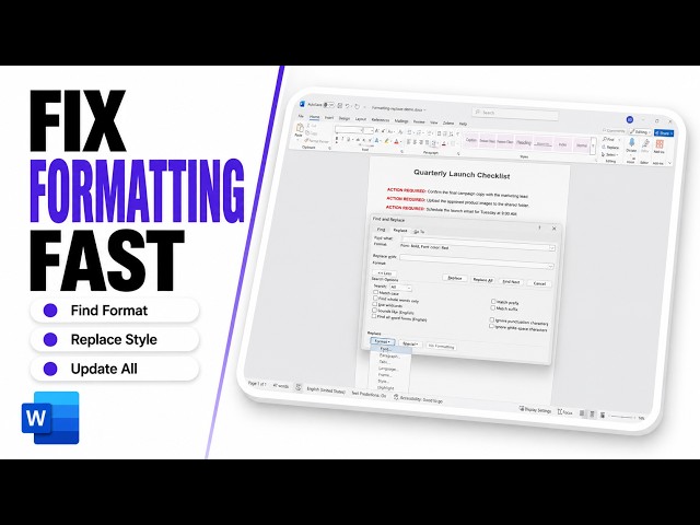 How to Find and Replace Formatting in Microsoft Word (Restyle Matching Elements)