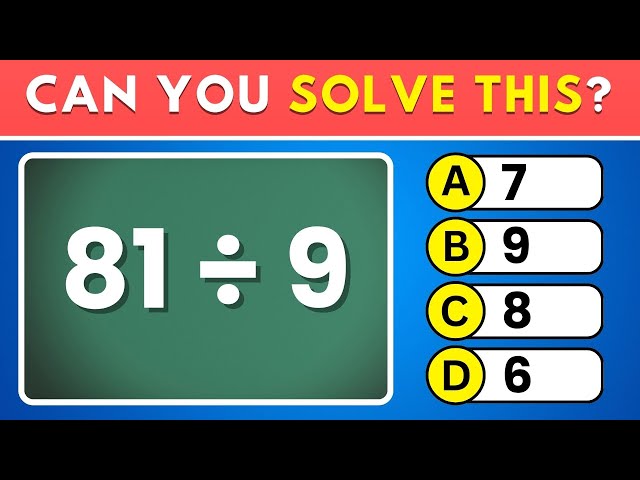 Can You Pass This Maths Test? 🧠 Take This 30-Question Maths Quiz! 🤓