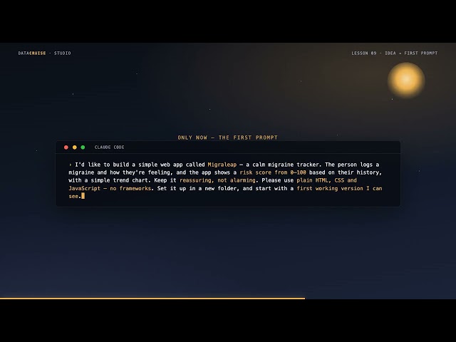 Vibe Software Development | Lesson 9: Idea → Spec → Your First Prompt