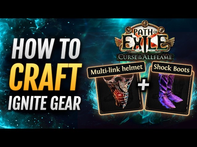 [PoE 3.29] MultiLink Helmet + Shock Boots - Craft Guide for Ignite Elementalist Build Path of Exile