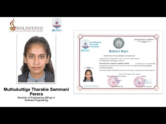 IIC University | (B Eng) in Software Engineering | Java Institute for Advanced Technology | ICBM
