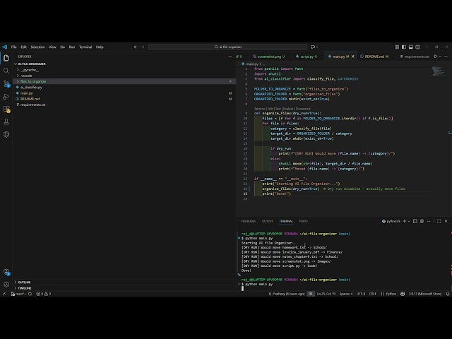 AI File Organizer - Hacks for Hackers Demo