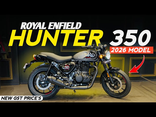 Royal Enfield Hunter 350 Dapper Grey 2026 New Model GST Price Features Mileage All Details 