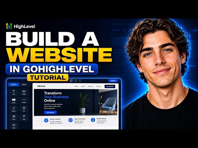 GoHighLevel Website Builder Tutorial 2026 | Full Step-by-Step Build