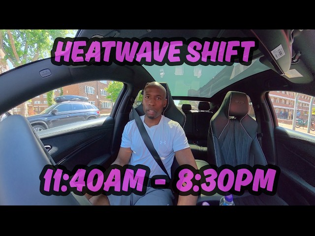 London Uber Driver Vlog | Heatwave Shift | 11:00am - 8:00pm | Earnings