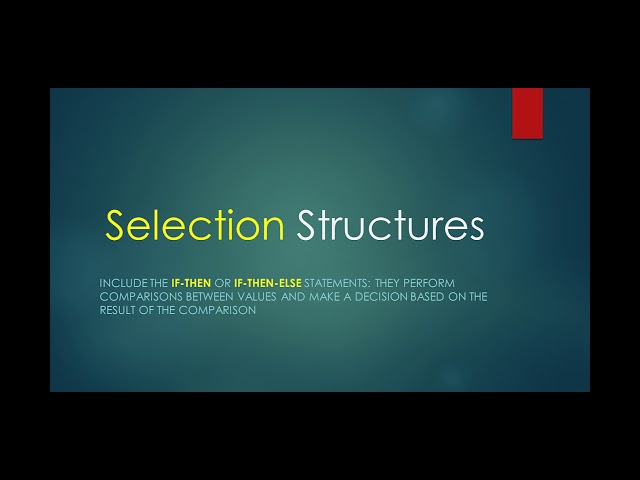 Control Structures in Algorithms