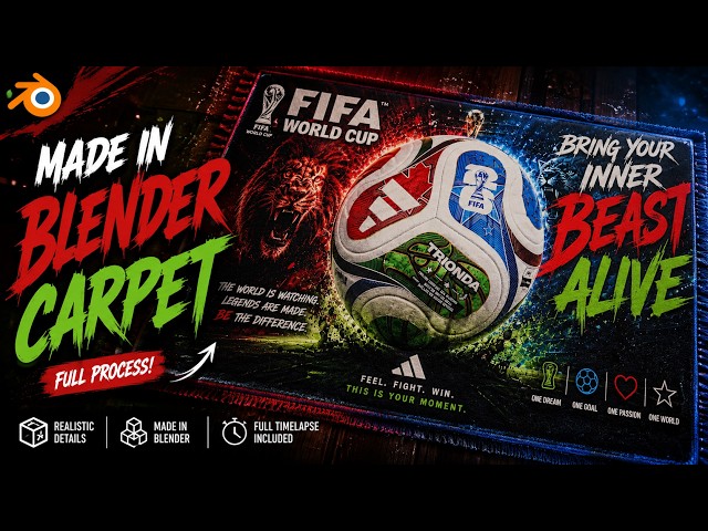 Blender Tutorial Design a FIFA World Cup Carpet