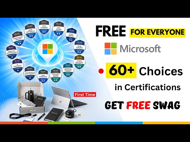 New Microsoft Event Provides 60+ Certification Choices and Free Swags ||  Get Microsoft Swag in 2026