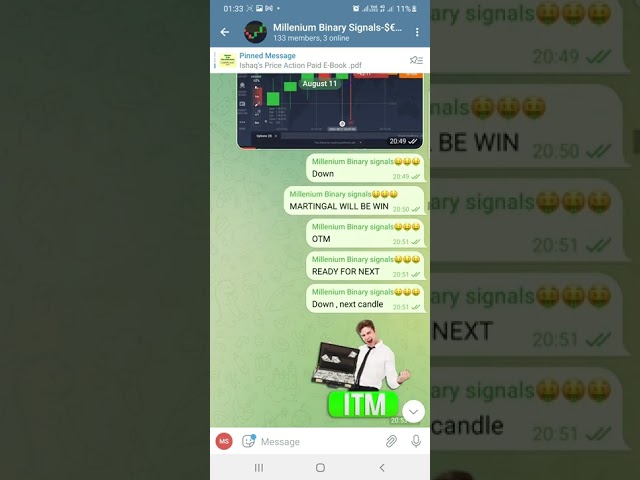 Millenium binary signals result : 11.08.2022