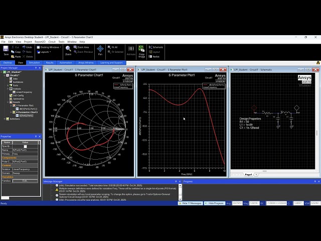 Ansys Electronics Student Tutorial - Creating and Tuning a Low Pass Filter