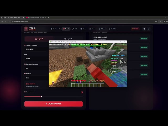 CRASHING MINECRAFT SERVER WITH TOXIC STRESSER | OVH BYPASS | 2026 best stresser | Toxic stresser