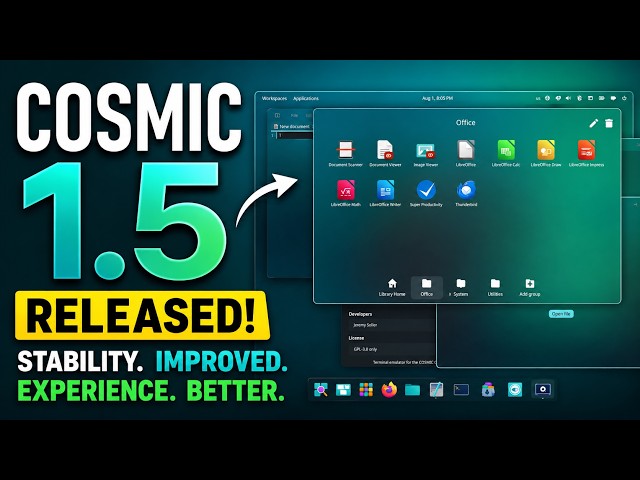 COSMIC 1.5 Released! Huge Stability Improvements for Linux Desktop Users