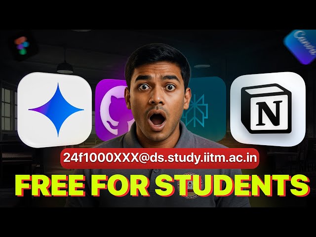 Stop Wasting Your Student Email! Claim These FREE AI Tools NOW | IITM BS