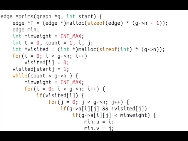45 Graph : Prim's algorithm