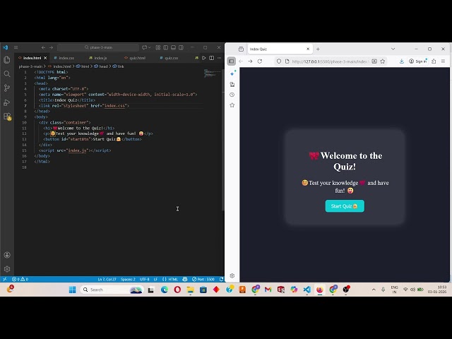How to Build a Quiz App | Phase-3 Full Project Tutorial
