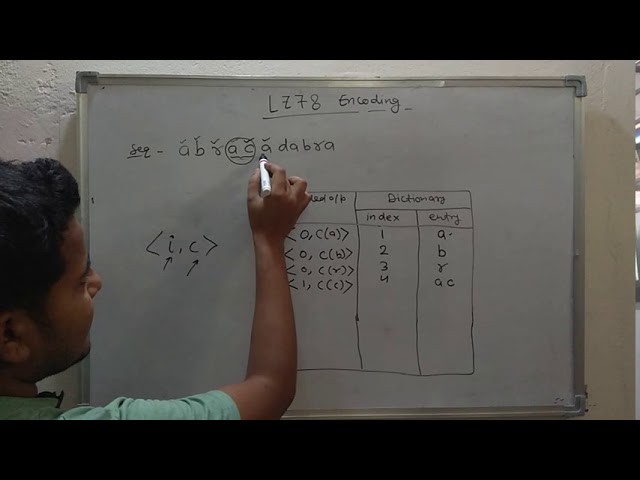 15. LZ78 Encoding | Data Compression