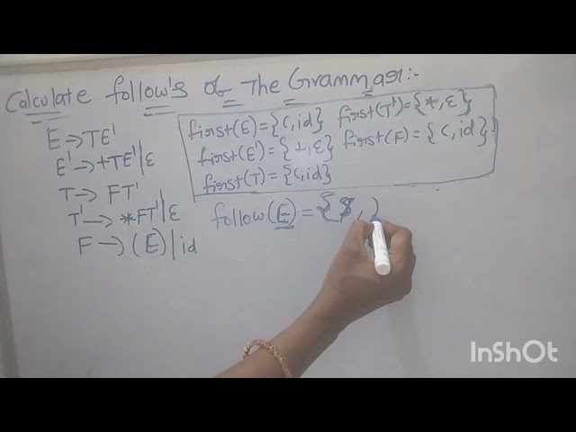 FIRST and FOLLOW in Compiler Design | Complete Explanation with Examples