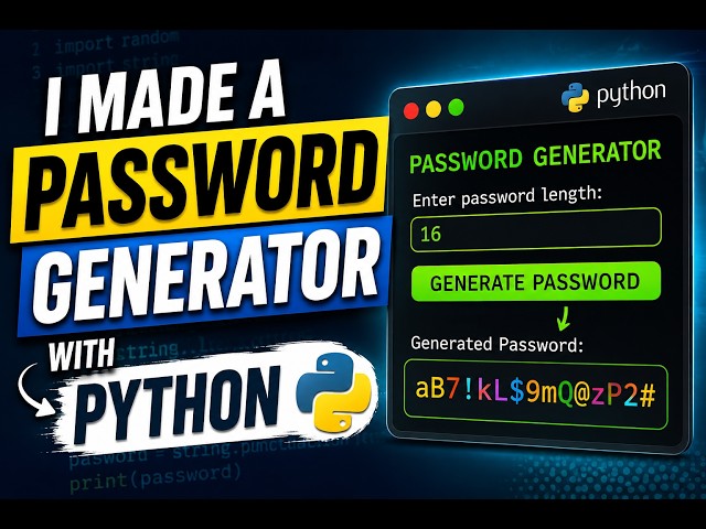 I made a Password Generator With Python