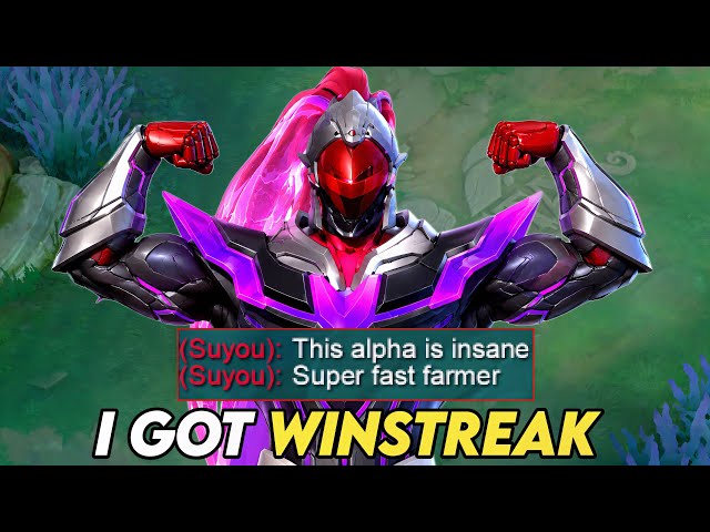 WHEN ALPHA ABUSE FAST FARM BUILD AND NEW EMBLEM!! - MLBB