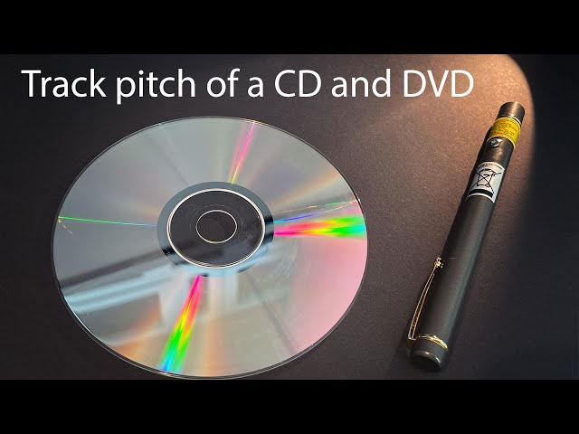 Track pitch of a CD and DVD
