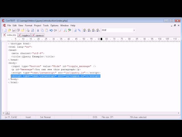 jQuery Tutorial - 2 - An Example