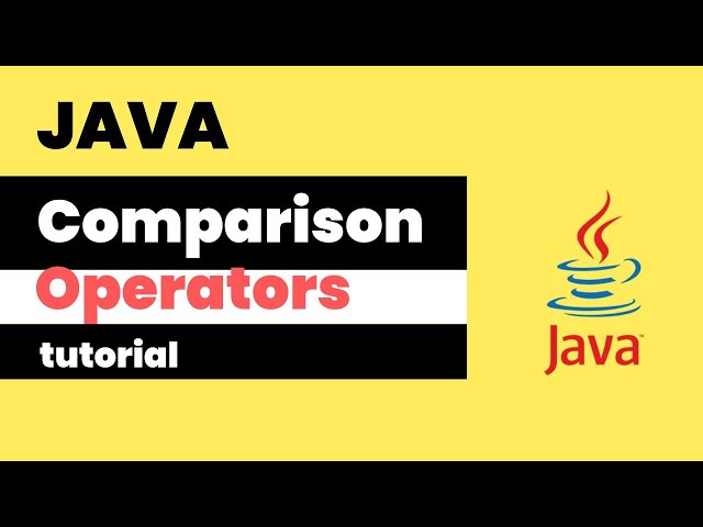 Java Comparison Operators || Comparison Operators in  Java || Java Tutorial