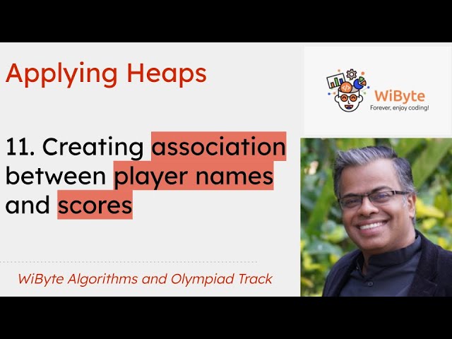 11. Applying Heaps: Creating an association between the player names and scores