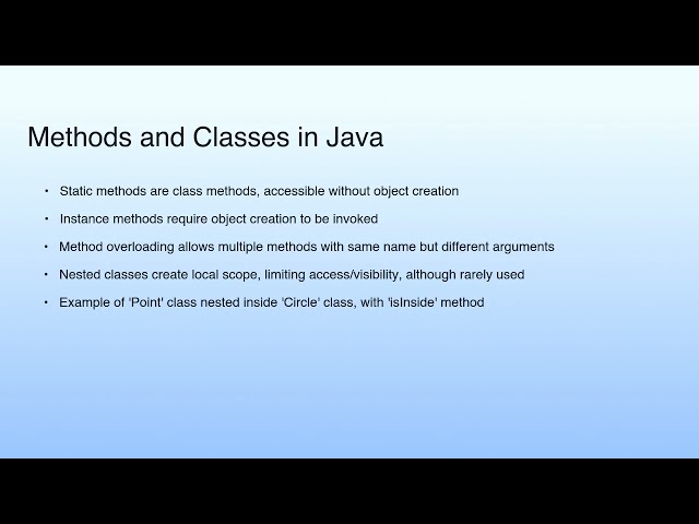Short Summary | Lecture 11:Java Static Scope Rule