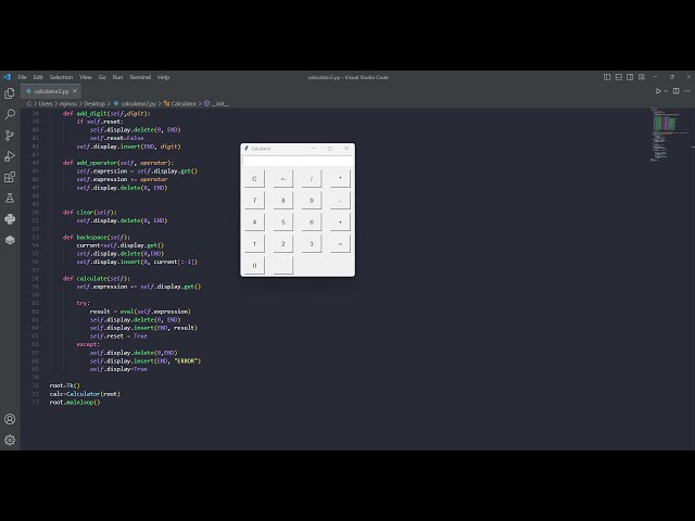 Creating a realistic GUI Python Calculator with Tkinter