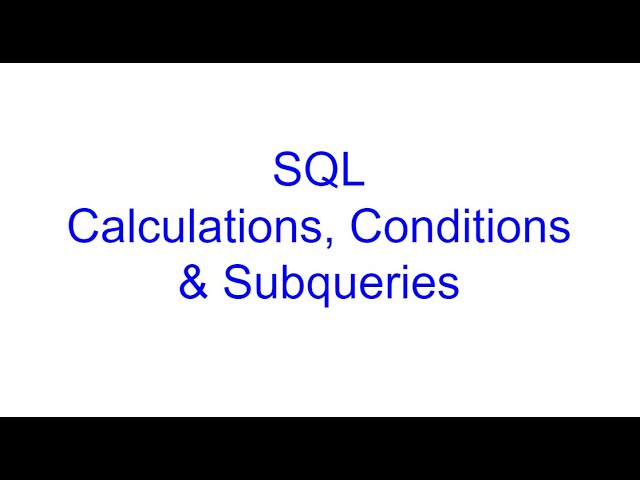 Calculations and Subqueries in SQL | Learn SQL from Scratch 12 | Kovolff