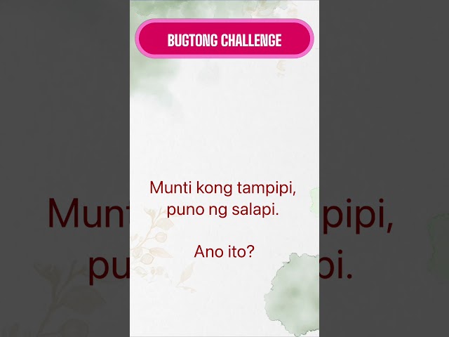 Munti Kong Tampipi - Puno ng Salapi! Ano Ito?